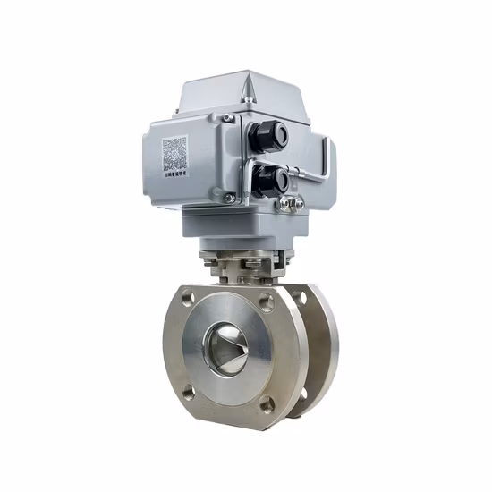 Angle Flow Direction Electric Actuated Control Valve