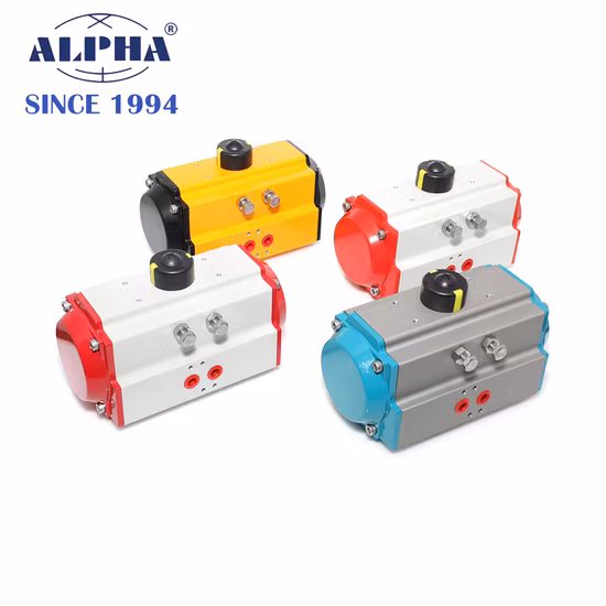 CE/SGS/ISO9001 Alpha C シリーズ Rt075r10 バターバルブまたはボールバルブ用ラック空気圧アクチュエータ