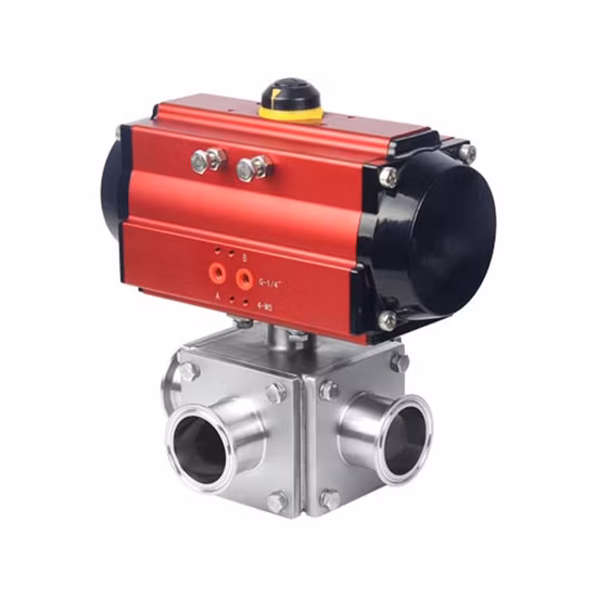 ステンレス製のサニタリー制御ボールバルブ